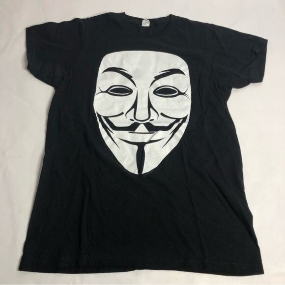 V for Vendetta Black Graphic T-Shirt Size Small - Picture 1 of 7